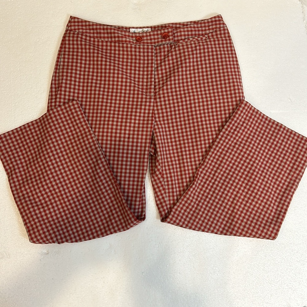 Sport Haley plaid capri pants Red and beige size 4 - Picture 5 of 6